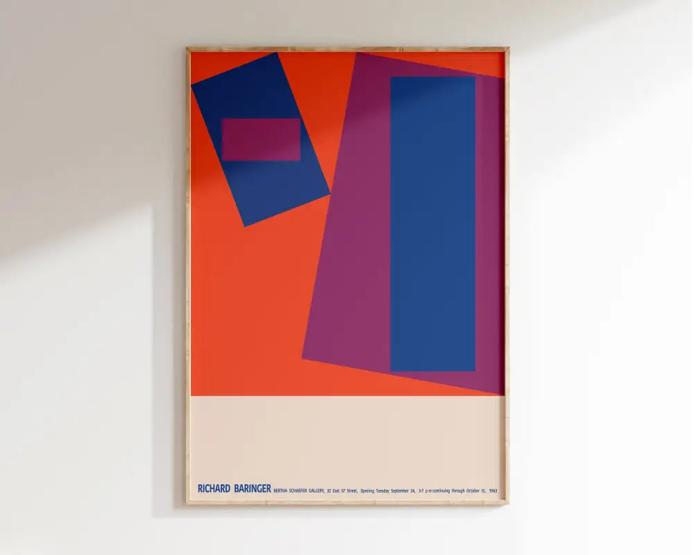 Bauhaus red & blue geometric eye canvas print living room wall art