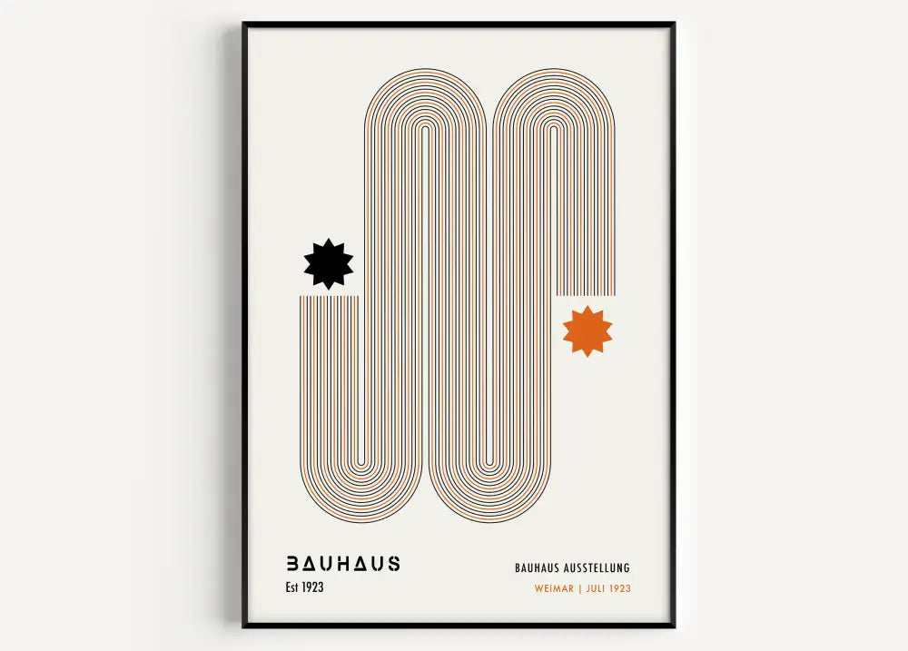 Bauhaus pastel geometric wall art canvas – living room framed poster