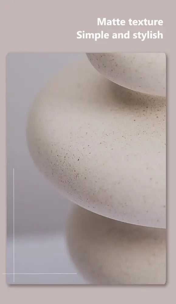 Minimalist white sculpted ceramic vases for living room home decor