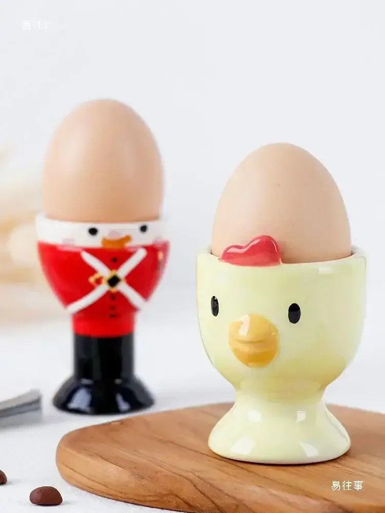 British soldier red & black ceramic egg cup holder kitchen tableware