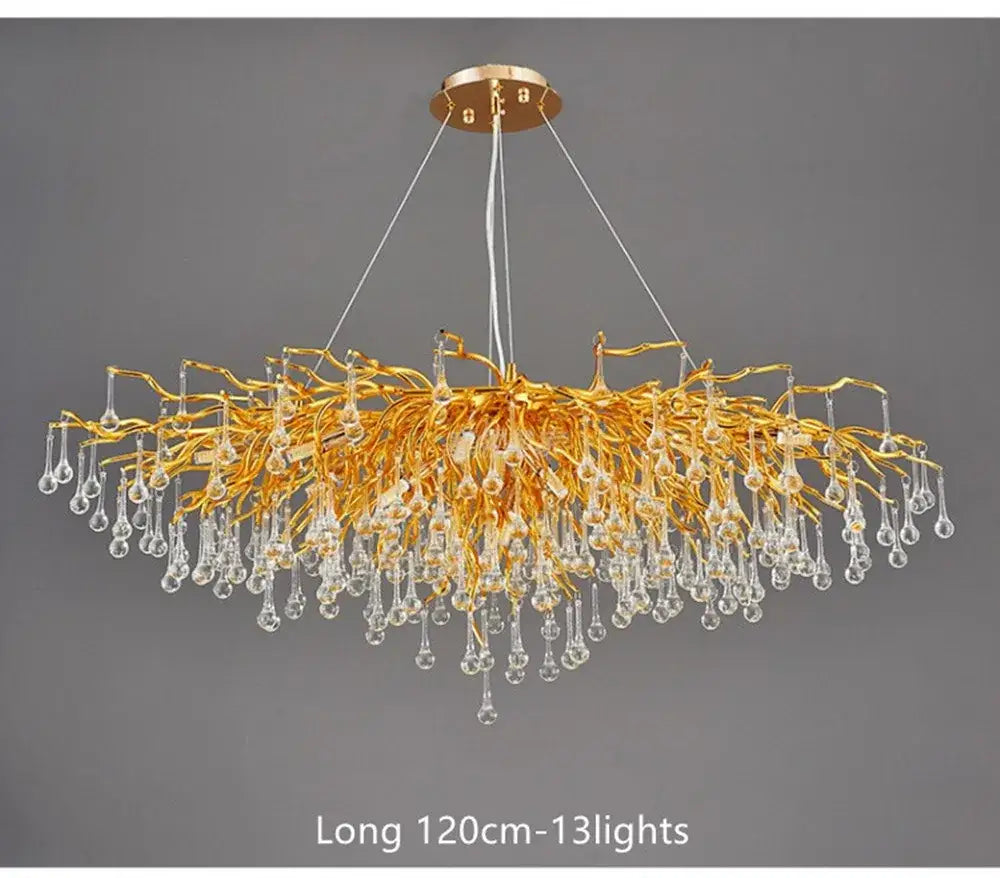 Modern chrome rectangular crystal chandelier dining room light fixture