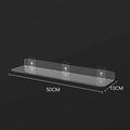 Modern clear wall mounted acrylic shelves – bathroom storage organizer