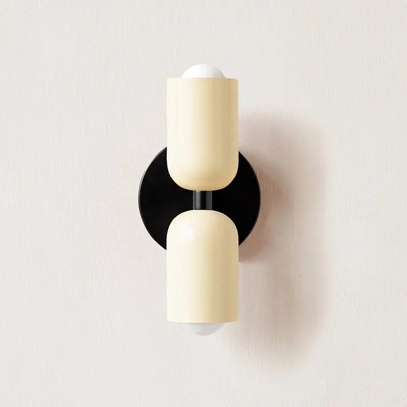 Modern olive & cream wall sconce bedroom light
