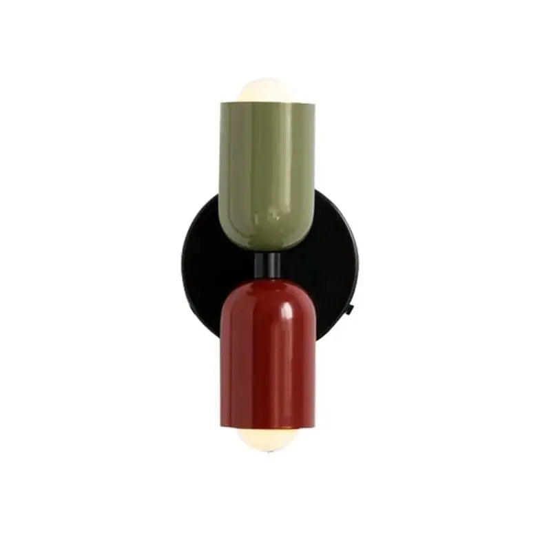 Modern olive & cream wall sconce bedroom light