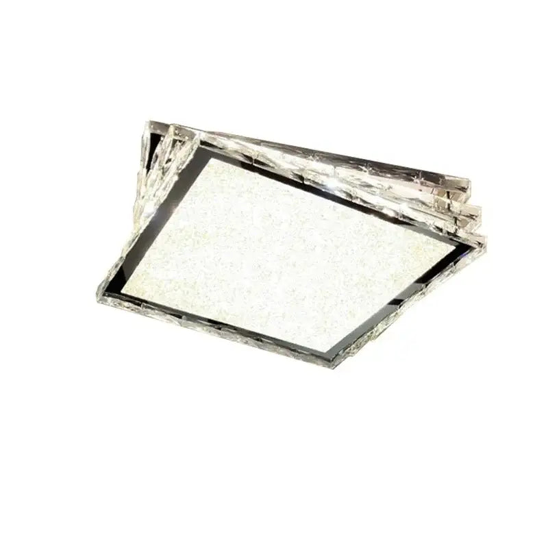 Modern gold square crystal ceiling lamp bedroom luxury led lighting