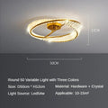 Modern gold ring crystal ceiling lamp dining room led light