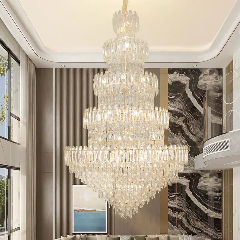 Postmodern golden decorbites crystal chandelier light dining room