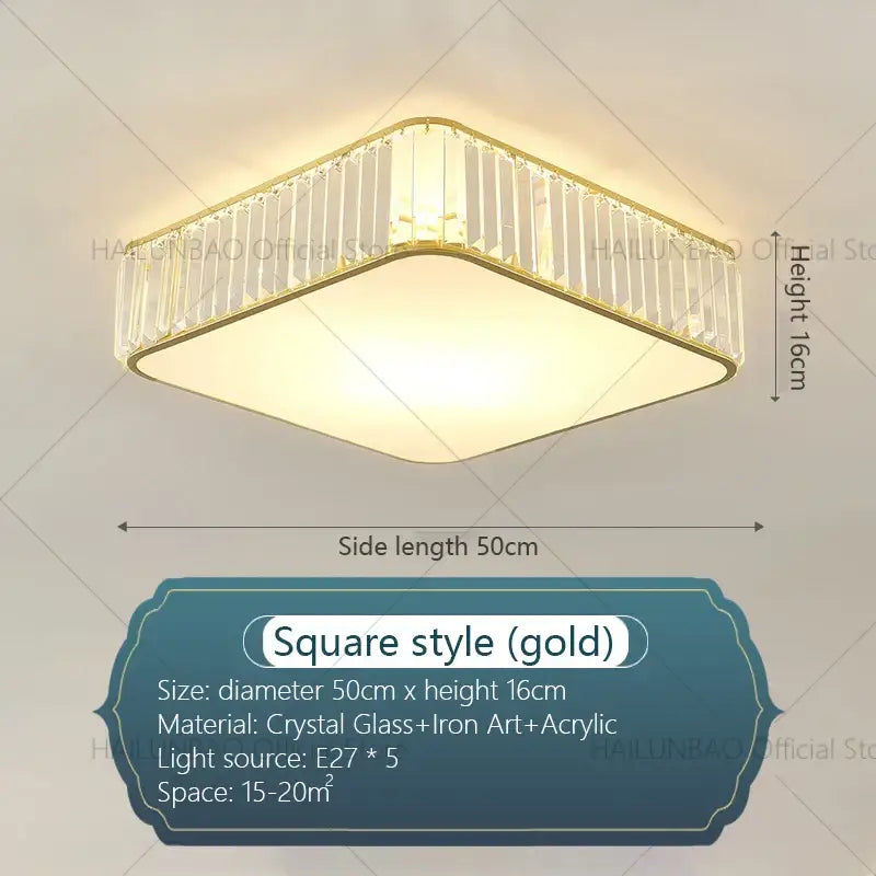 Modern cloud gold ceiling light living room decorbites crystal light