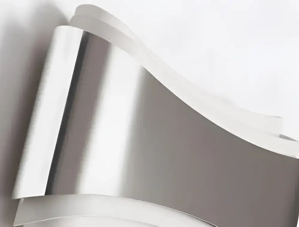 Curved modern wall sconce brushed stainless steel living room light