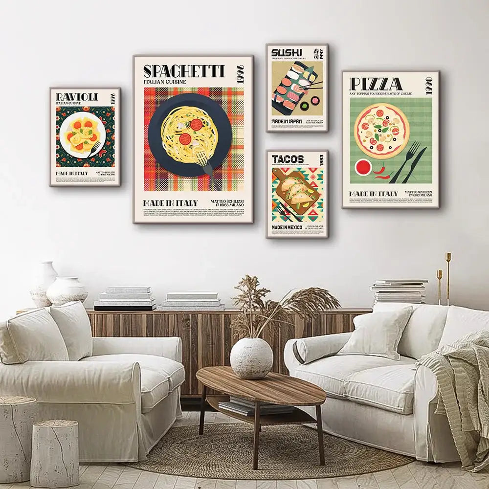 Vibrant paella world cuisine canvas print – kitchen home decor