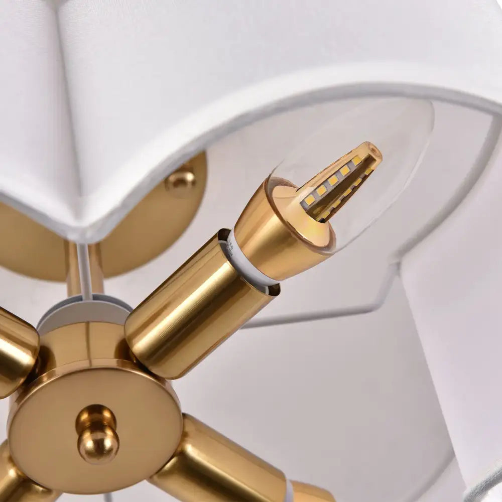 Elegant gold 4-light ceiling light fixture for bedroom