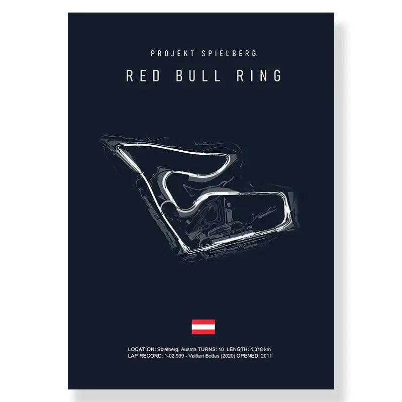 Modern blue and white paul ricard imola track canvas bedroom art