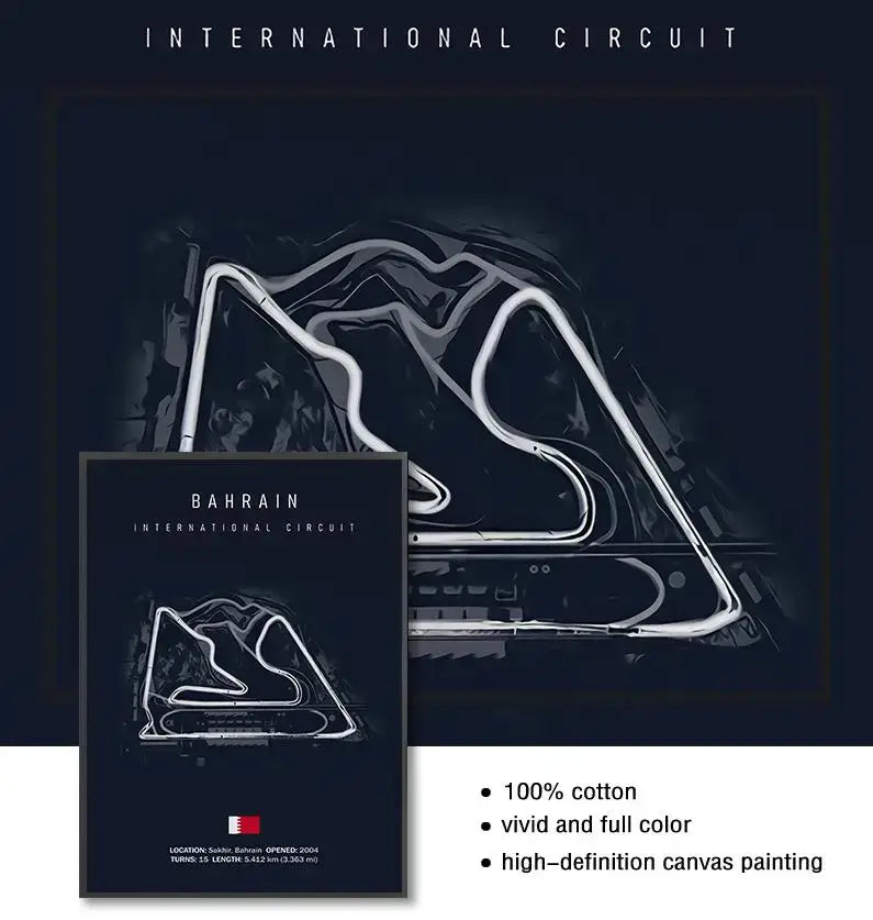 Imola race track canvas art blue and white poster living room decor