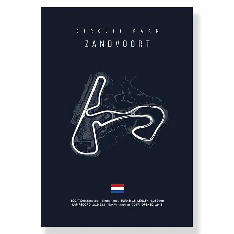 Imola race track canvas art blue and white poster living room decor