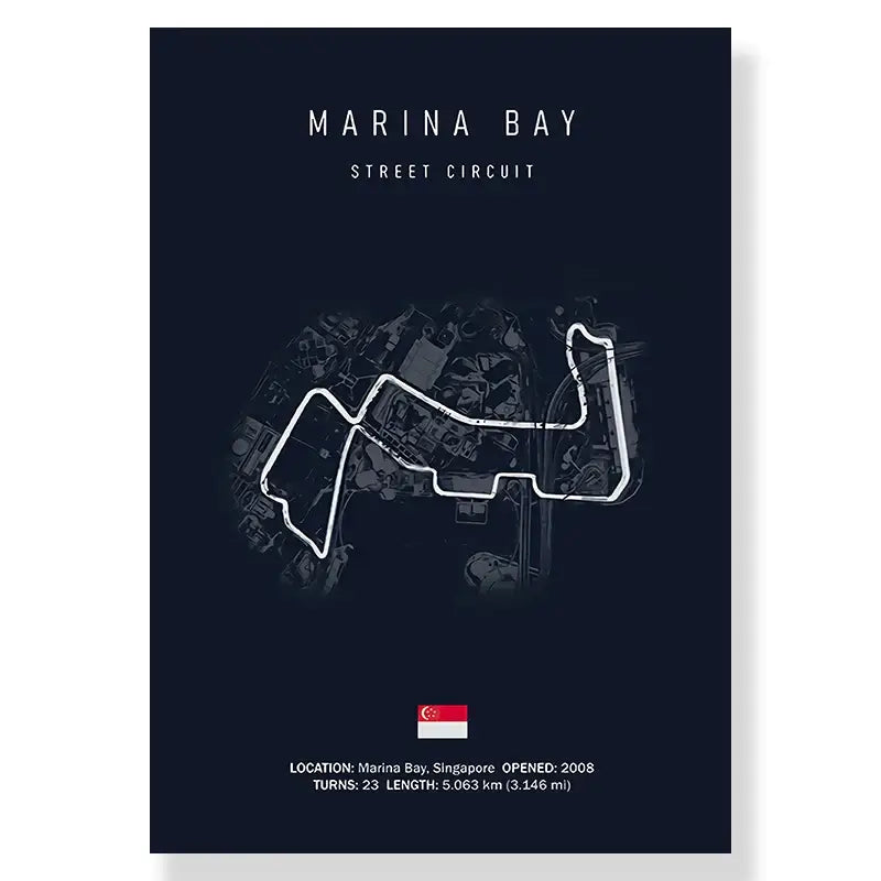 Imola race track canvas art blue and white poster living room decor