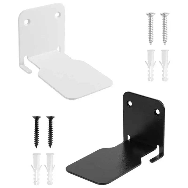 Modern black & white 2pcs floating bookshelf tablet stand bedroom