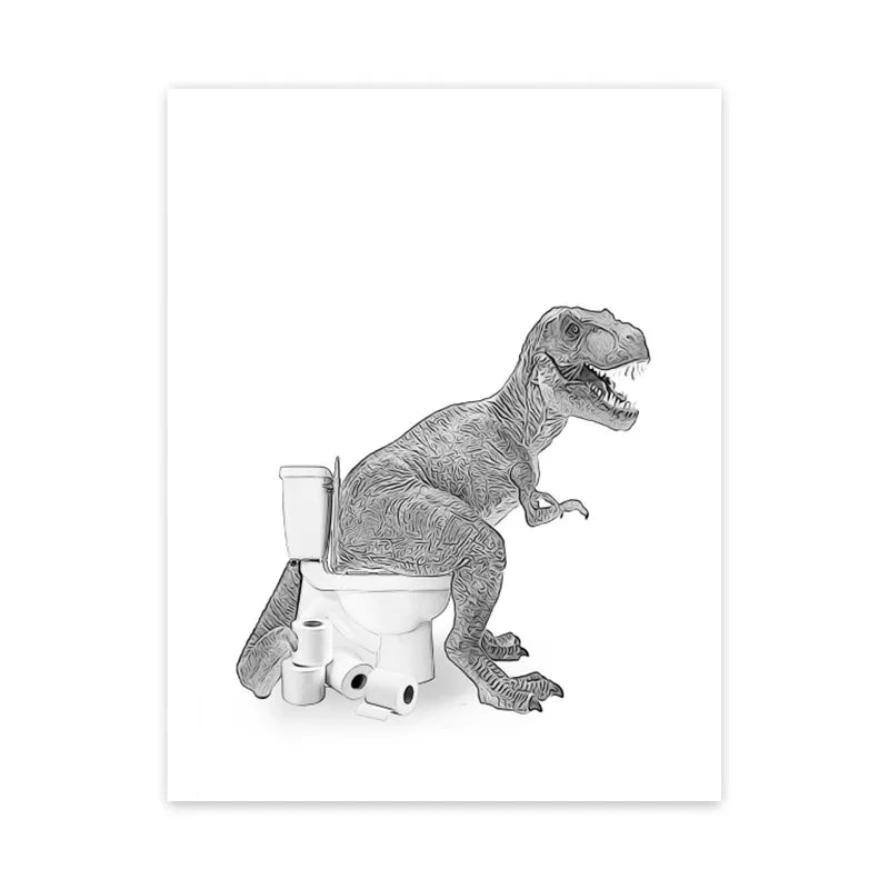 Funny spa cat bathroom poster print wall art – pink and black white
