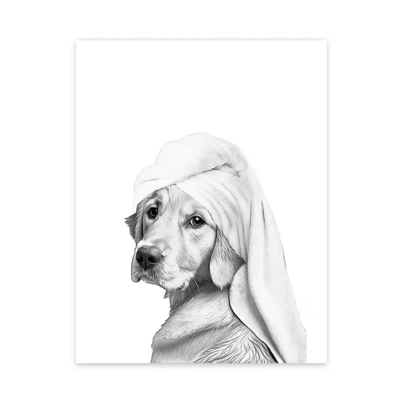 Funny spa cat bathroom poster print wall art – pink and black white
