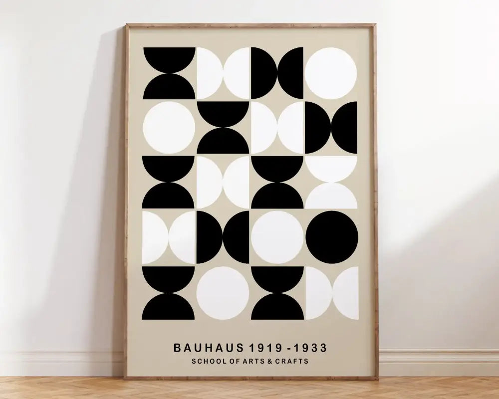 Geometric bauhaus canvas print – living room modern wall art