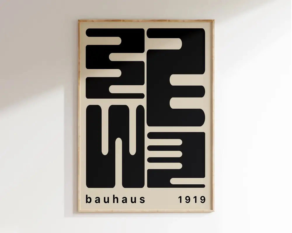 Colorful geometric bauhaus canvas prints – living room wall decor