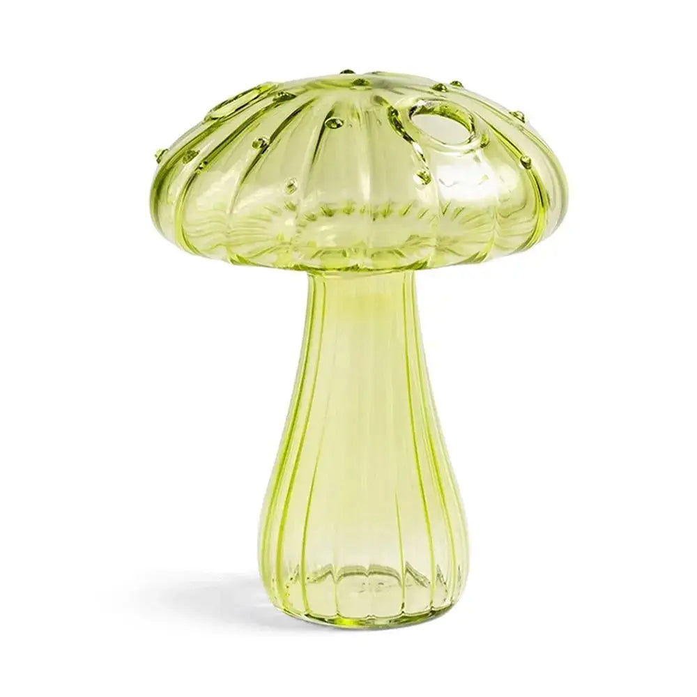 Mushroom ribbed glass aromatherapy vase living room decor