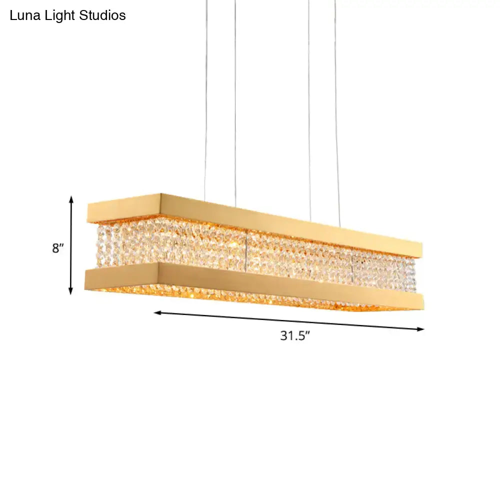 Contemporary gold crystal pendant light – dining room 110v-120v lamp