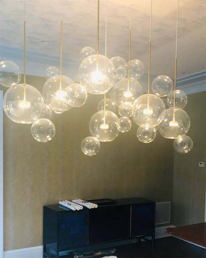 Nordic decor led bubble chandelier dining room pendant light