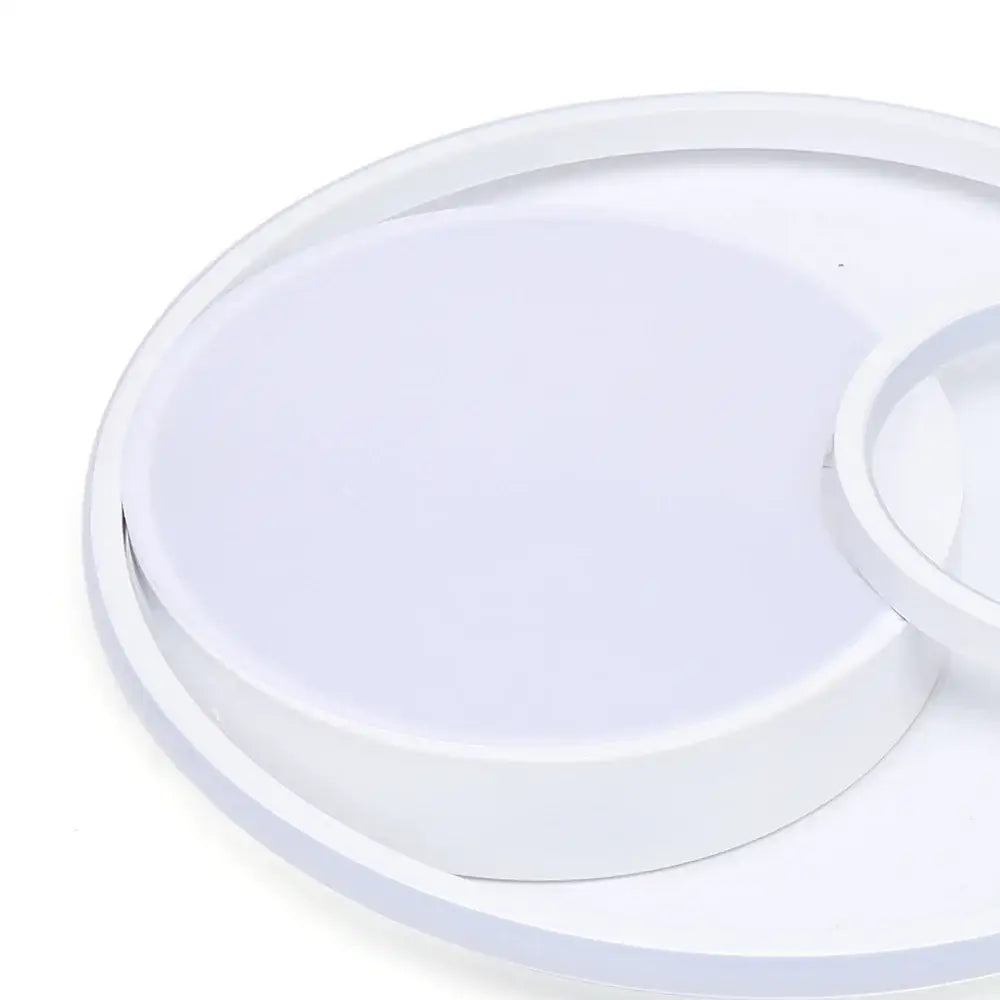 Modern circular dual ring ceiling light with high color rendering bedroom