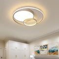 Modern circular dual ring ceiling light with high color rendering bedroom