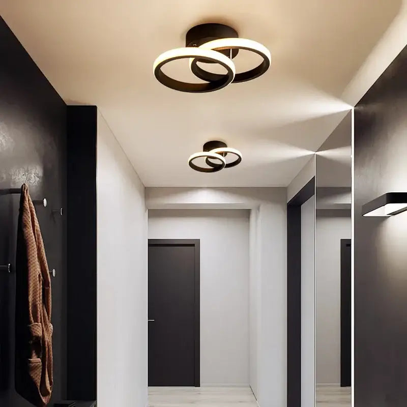 DecorBites™ LED Chandelier Black White Ceiling Lights