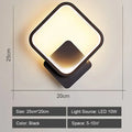Modern black & white led indoor wall light for bedroom decor