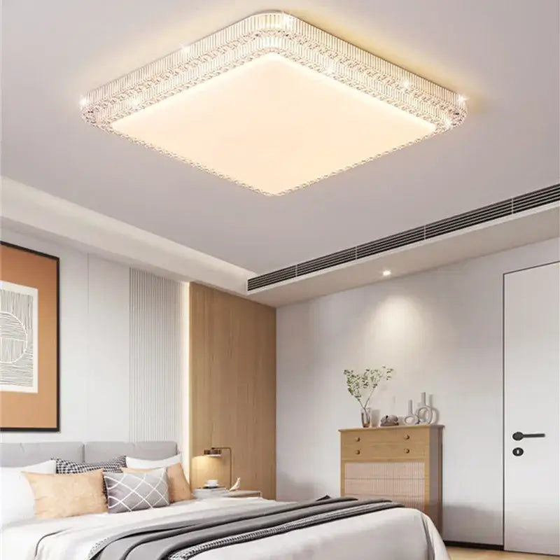 Modern crystal led luxury ceiling light for living room decor