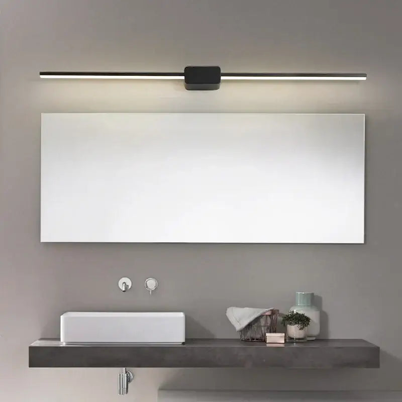 Modern minimalist sage green led mirror wall sconces for bathroom