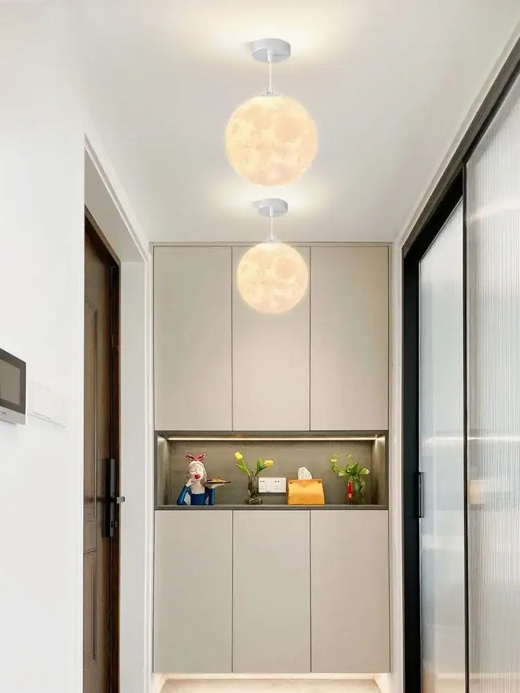 Modern led moon planet ceiling chandelier for bedroom lighting