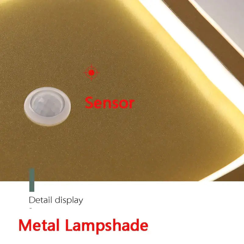 Modern black circular led motion sensor ceiling light for bedroom
