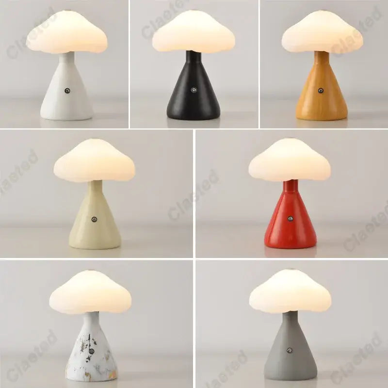 Modern multi color mushroom night light bedroom lamp