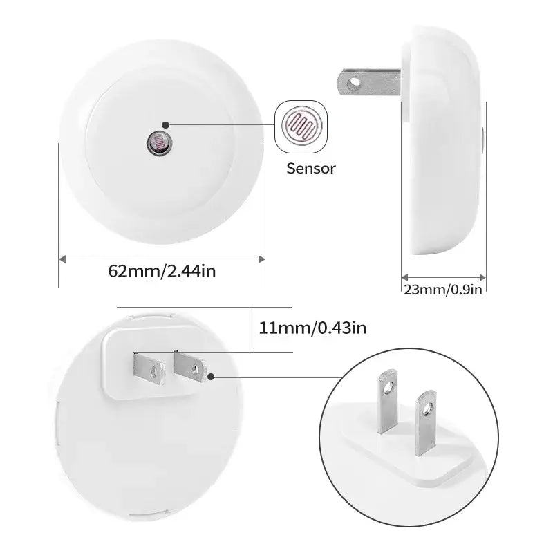 Modern orange circular led night light for bedroom smart sensor