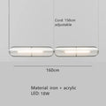 Modern minimalist glass led pendant lamp dining room light