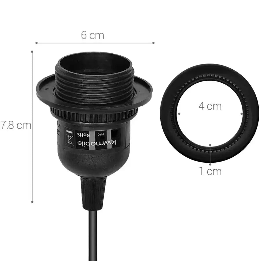 Industrial black led pendant light with switch bedroom cord kit