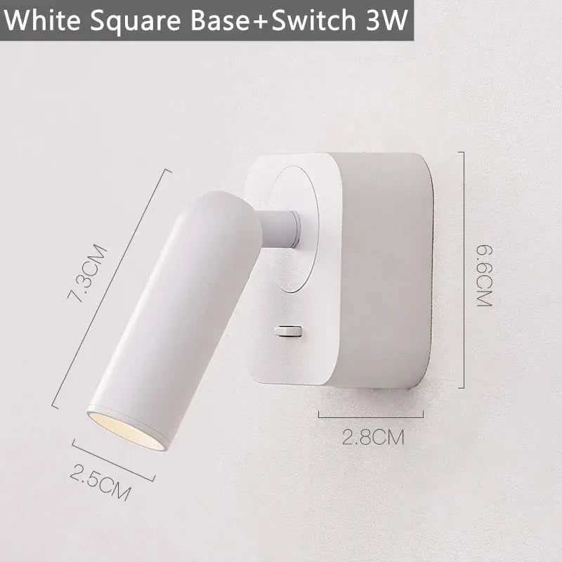 Modern white led reading wall lamp bedroom sconce