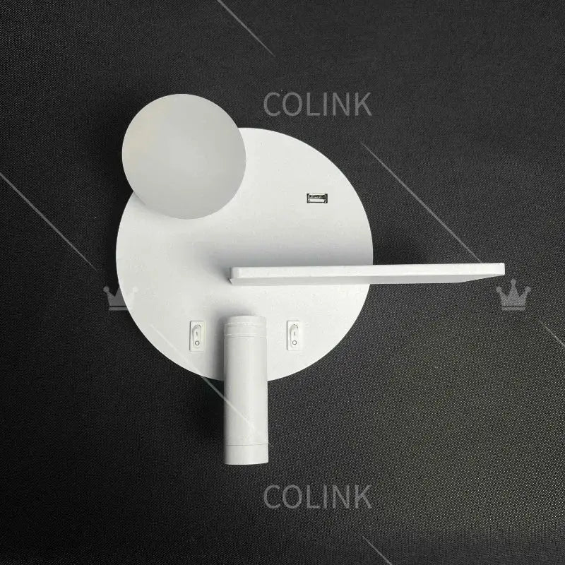 Modern black & white decorbites led reading wall lamp bedroom storage