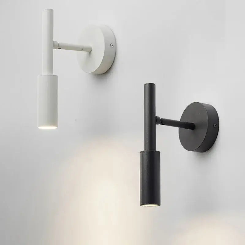 Modern black & white rotatable wall lamp bedroom spotlight