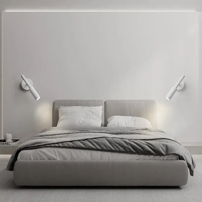 Modern black & white rotatable wall lamp bedroom spotlight