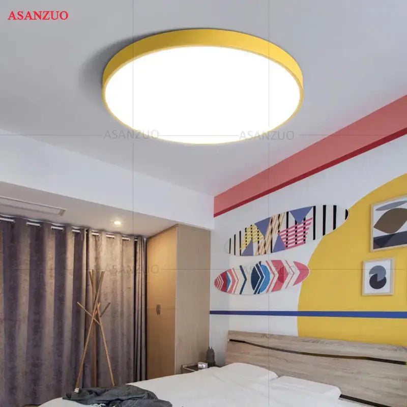 Modern pastel round ceiling light for kitchen and kids room