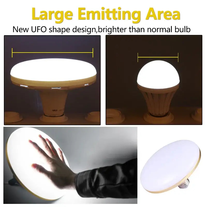 Modern white round ufo ceiling light bulb kitchen super bright indoor