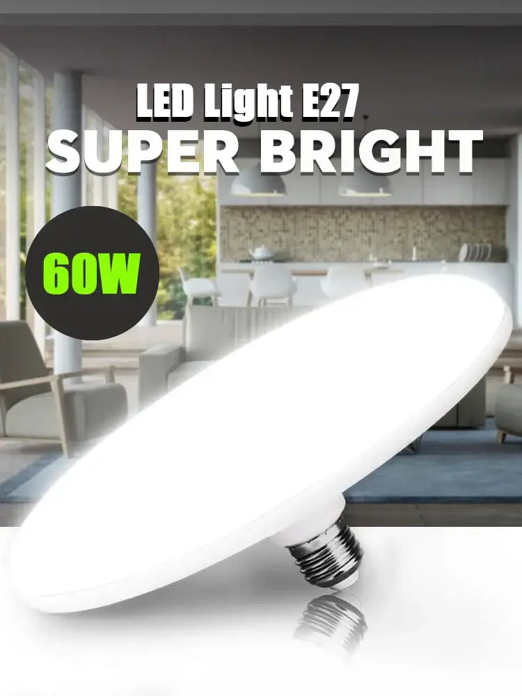 Modern white round ufo ceiling light bulb kitchen super bright indoor