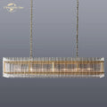 Modern san marco glass chandelier clear & gold dining room light
