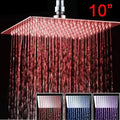 Modern silver led shower head square crystal rain design bathroom