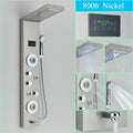 Modern chrome led shower panel with rainfall head for bathroom