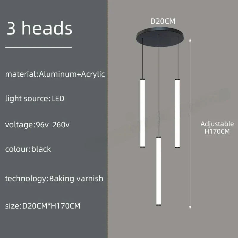 Modern black led spiral ceiling chandelier living room 50 light